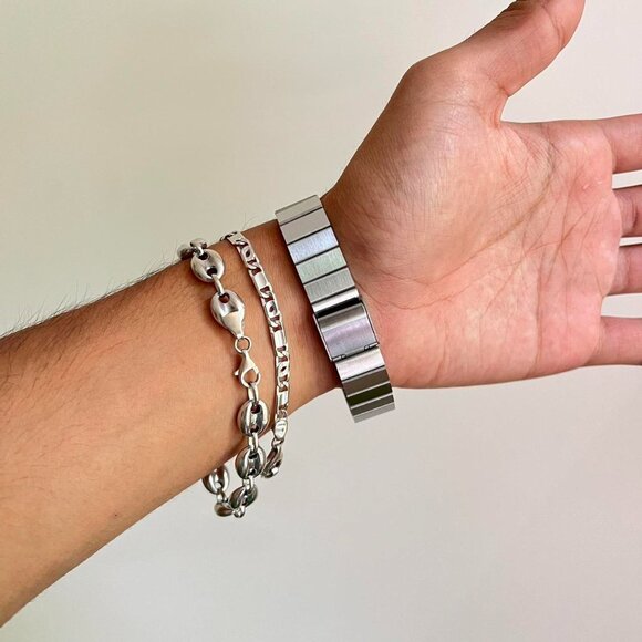 2000s vintage style square stainless steel luxury watch - Picture 4 of 6